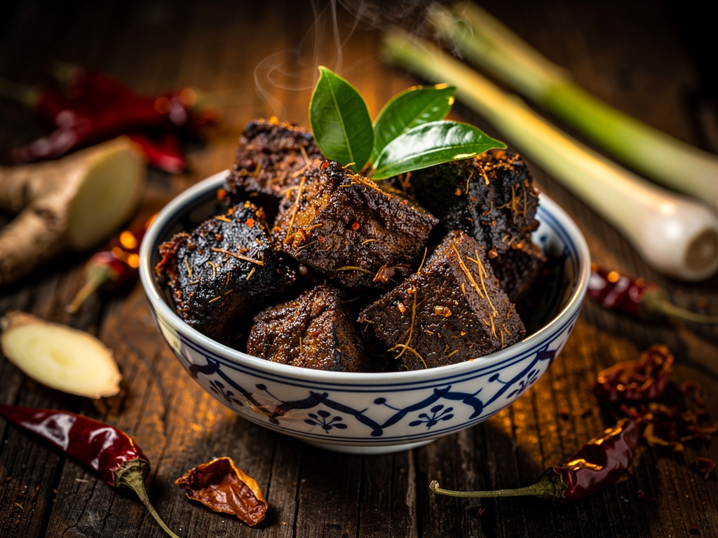 Rendang Padang autentik dengan rempah-rempah Sumatera Barat